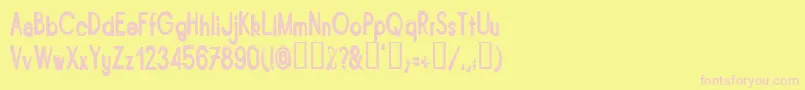 BITUN    Font – Pink Fonts on Yellow Background