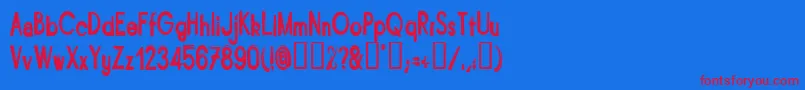BITUN    Font – Red Fonts on Blue Background