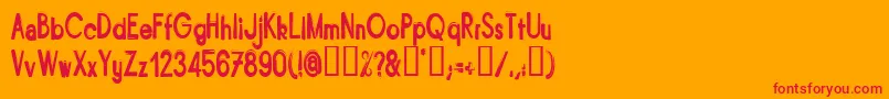 BITUN    Font – Red Fonts on Orange Background