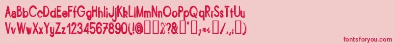 BITUN    Font – Red Fonts on Pink Background