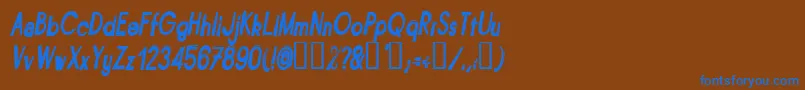 BITUNI   Font – Blue Fonts on Brown Background