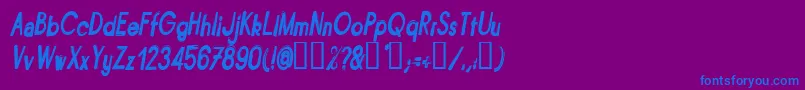 BITUNI   Font – Blue Fonts on Purple Background