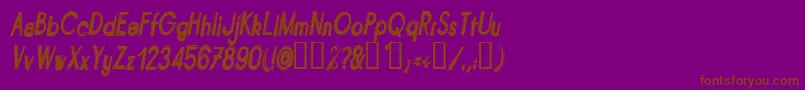 BITUNI   Font – Brown Fonts on Purple Background