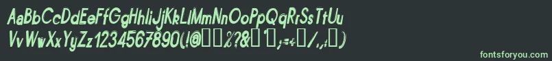 フォントBITUNI   – 黒い背景に緑の文字