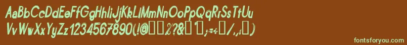Шрифт BITUNI   – зелёные шрифты на коричневом фоне