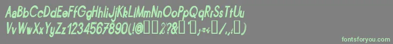 BITUNI   Font – Green Fonts on Gray Background
