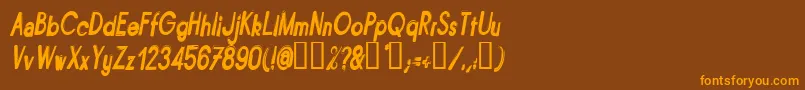 Шрифт BITUNI   – оранжевые шрифты на коричневом фоне