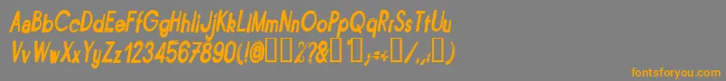 BITUNI   Font – Orange Fonts on Gray Background