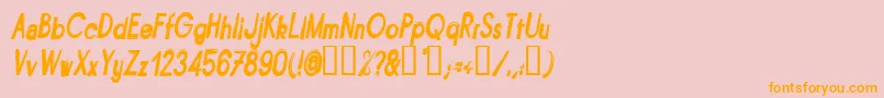 BITUNI   Font – Orange Fonts on Pink Background