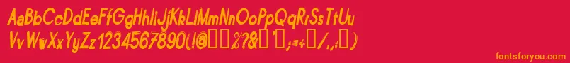 BITUNI   Font – Orange Fonts on Red Background