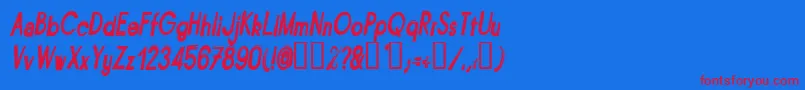 BITUNI   Font – Red Fonts on Blue Background
