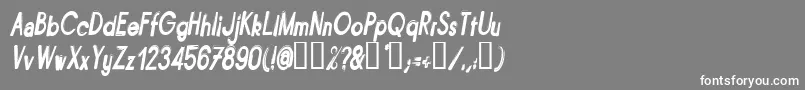 BITUNI   Font – White Fonts on Gray Background