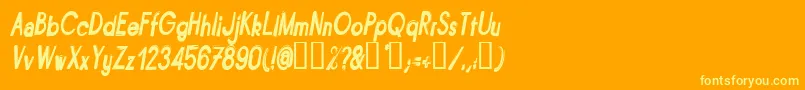 fuente BITUNI   – Fuentes Amarillas Sobre Fondo Naranja