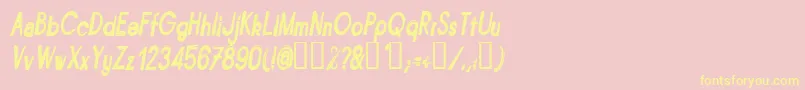 BITUNI   Font – Yellow Fonts on Pink Background