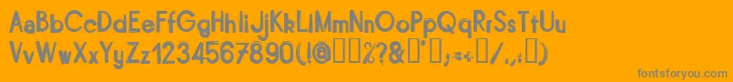 フォントBITURG   – オレンジの背景に灰色の文字