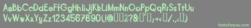 BITURG  -fontti – vihreät fontit harmaalla taustalla