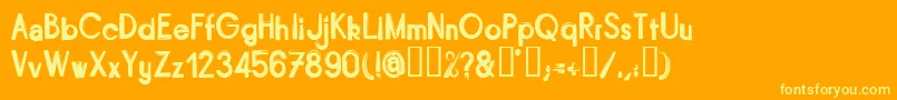 BITURG   Font – Yellow Fonts on Orange Background