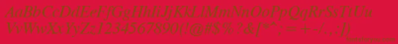 Weitere Informationen zur CgTimesРљСѓСЂСЃРёРІ-Schriftart CgTimesРљСѓСЂСЃРёРІ-Schriftart – Braune Schriften auf rotem Hintergrund