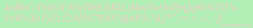 CgTimesРљСѓСЂСЃРёРІ Font – Pink Fonts on Green Background