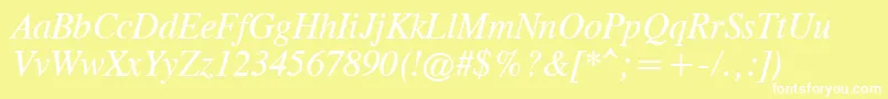 CgTimesРљСѓСЂСЃРёРІ Font – White Fonts on Yellow Background