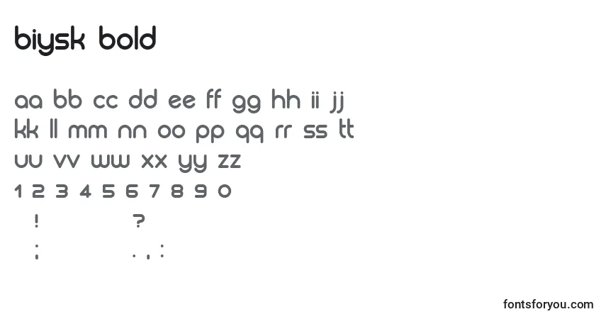 Fuente Biysk Bold - alfabeto, números, caracteres especiales