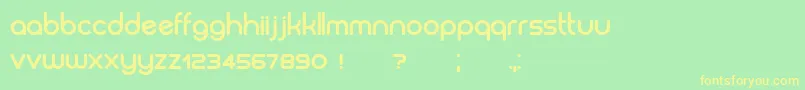 Police Biysk Bold – polices jaunes sur fond vert