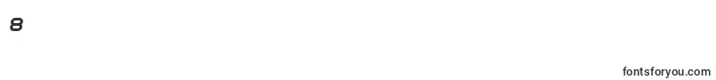 フォントBiysk BoldItalic – フォント数字8