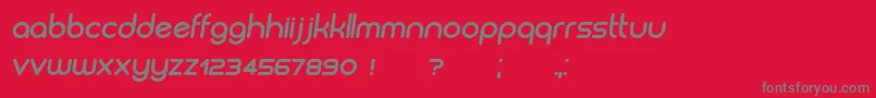 Biysk BoldItalic Font – Gray Fonts on Red Background