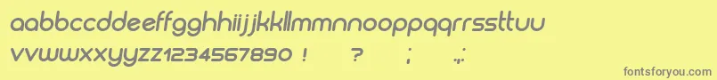 Biysk BoldItalic Font – Gray Fonts on Yellow Background