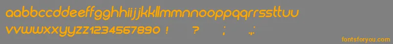 Biysk BoldItalic Font – Orange Fonts on Gray Background