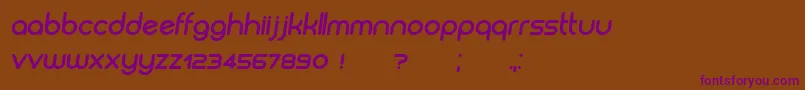 Biysk BoldItalic Font – Purple Fonts on Brown Background