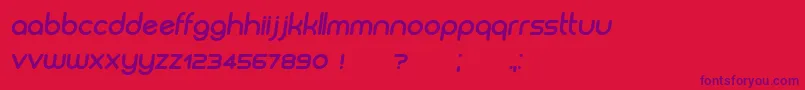 Biysk BoldItalic Font – Purple Fonts on Red Background