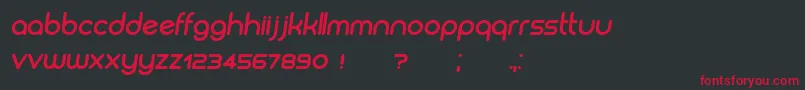 Biysk BoldItalic Font – Red Fonts on Black Background