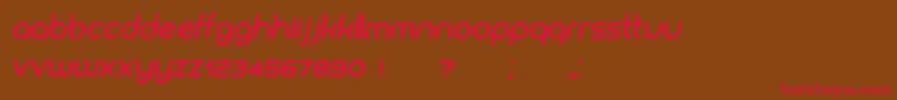 Biysk BoldItalic Font – Red Fonts on Brown Background