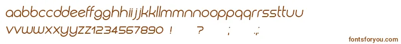 フォントBiysk Italic – 白い背景に茶色のフォント