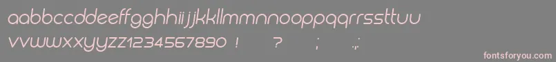 Biysk Italic Font – Pink Fonts on Gray Background