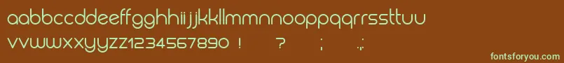 Biysk Font – Green Fonts on Brown Background