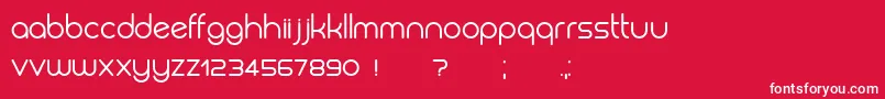 Biysk Font – White Fonts on Red Background