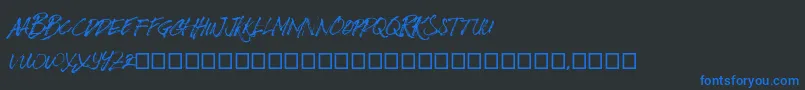 BizardleSs Font – Blue Fonts on Black Background