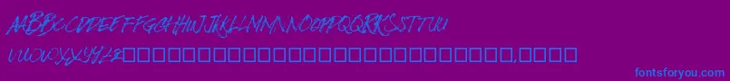 BizardleSs Font – Blue Fonts on Purple Background