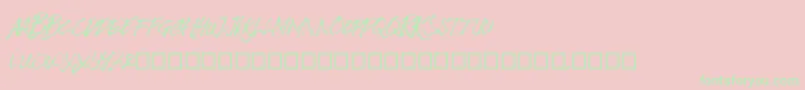 BizardleSs Font – Green Fonts on Pink Background
