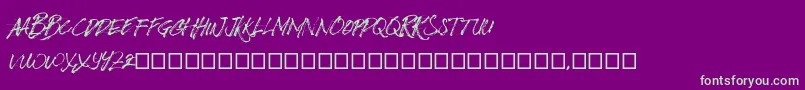 BizardleSs Font – Green Fonts on Purple Background