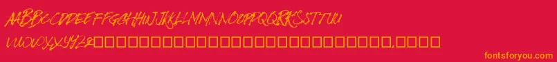 More about BizardleSs Font BizardleSs Font – Orange Fonts on Red Background