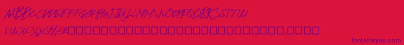 BizardleSs Font – Purple Fonts on Red Background