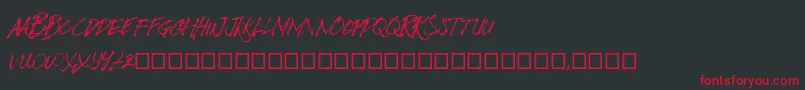 BizardleSs Font – Red Fonts on Black Background