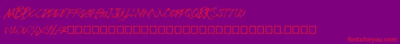 BizardleSs Font – Red Fonts on Purple Background