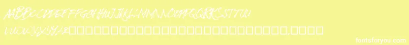 BizardleSs Font – White Fonts on Yellow Background