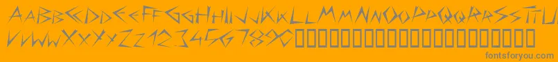 Bizarreフォントについての詳細 フォントBizarre – オレンジの背景に灰色の文字