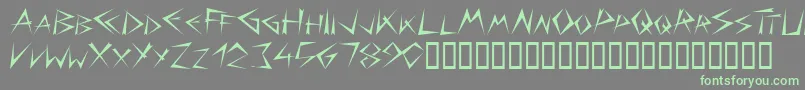 Шрифт Bizarre – зелёные шрифты на сером фоне