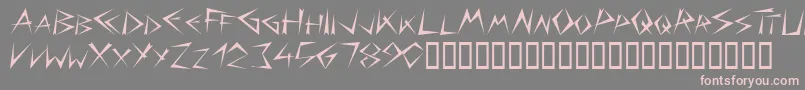 Bizarre-fontti – vaaleanpunaiset fontit harmaalla taustalla